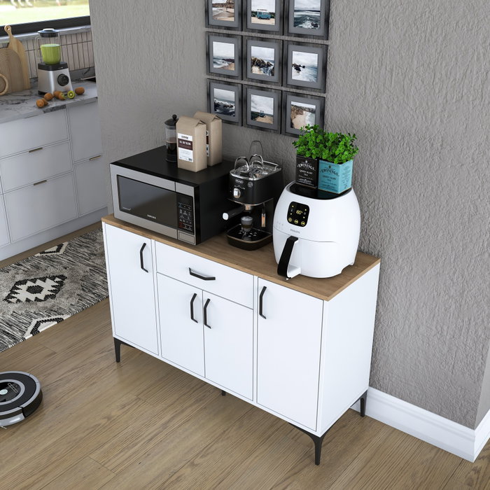 Hanah Home Gabinete Multipropósito Blanco y Nuez